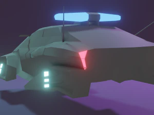 Car police cyberpunk 3D Model