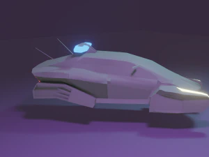Car police cyberpunk 3D Model