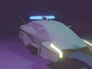 Car police cyberpunk 3D Model