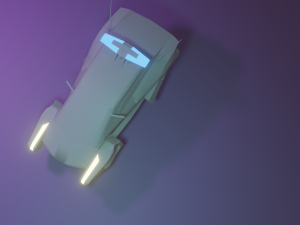 Car police cyberpunk 3D Модель