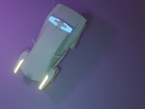 Car police cyberpunk 3D Model