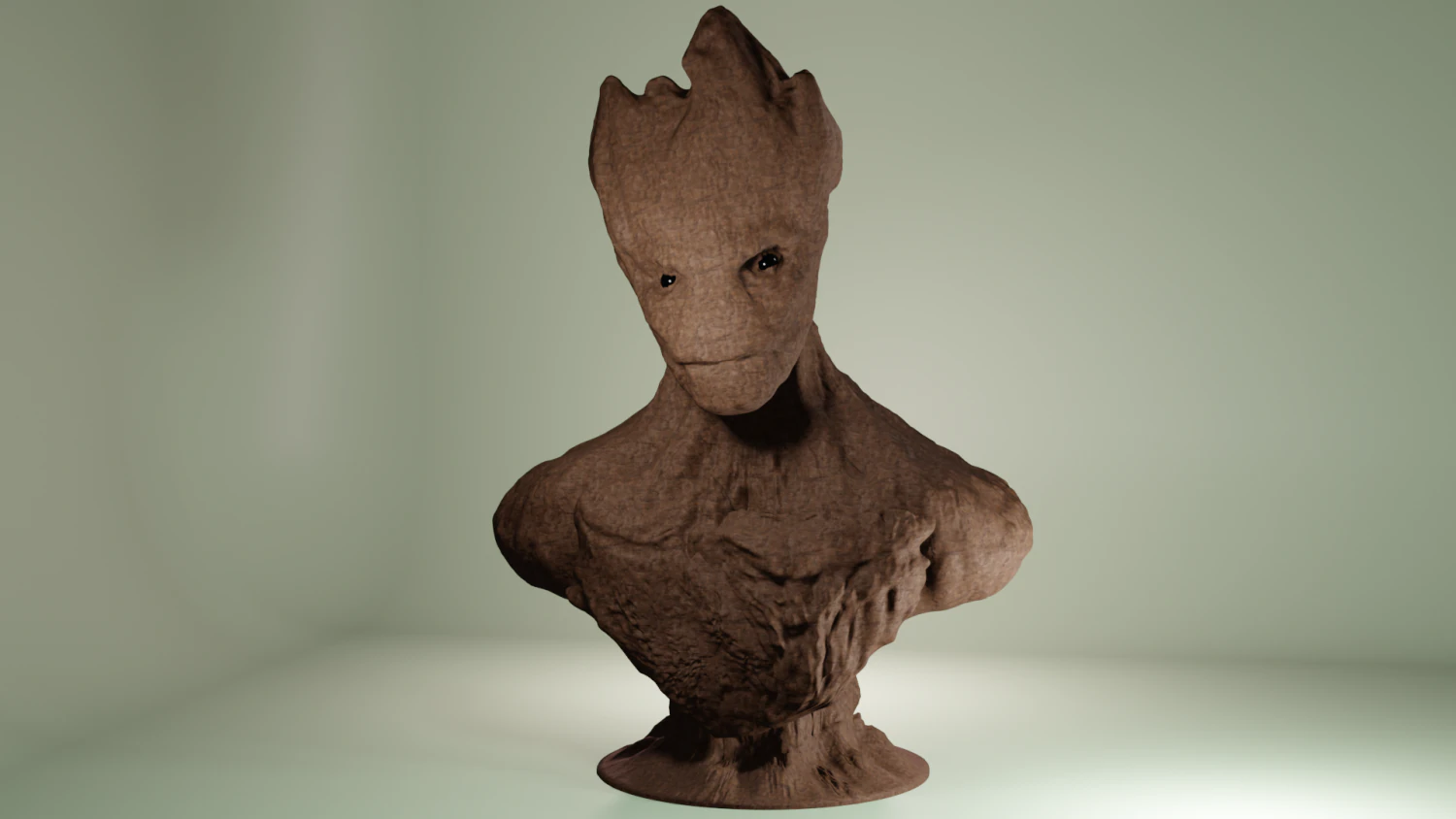 Groot Bust 3D Print Model .c4d .max .obj .3ds .fbx .stl .blend 