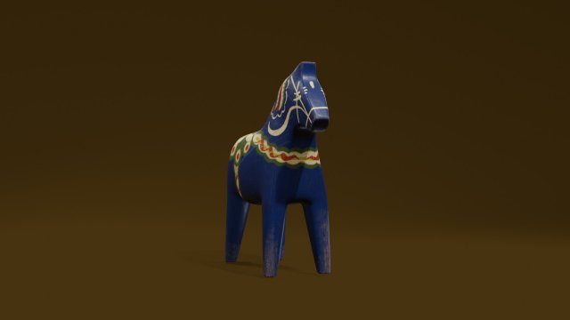Dalecarlia Horse 3D 모델 .c4d .max .obj .3ds .fbx .stl .blend 