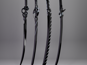 Katana with fangs 3D Model