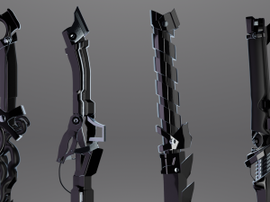 Katana with fangs 3D Model