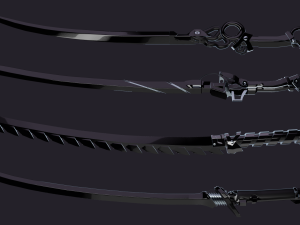 Katana with fangs 3D Model