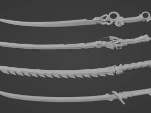 Collection Katanas of the future 3D मॉडल
