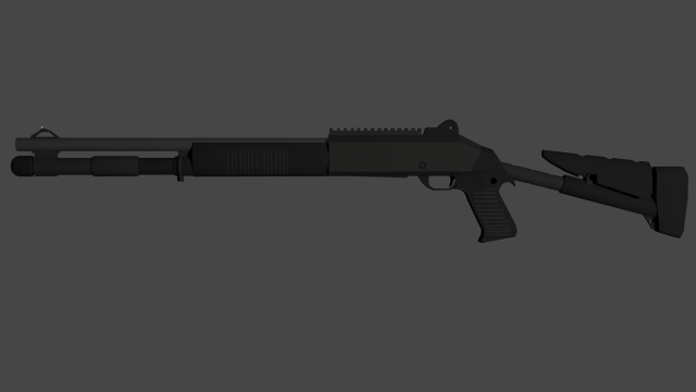 Shotgun Modello 3D .c4d .max .obj .3ds .fbx .stl .blend 