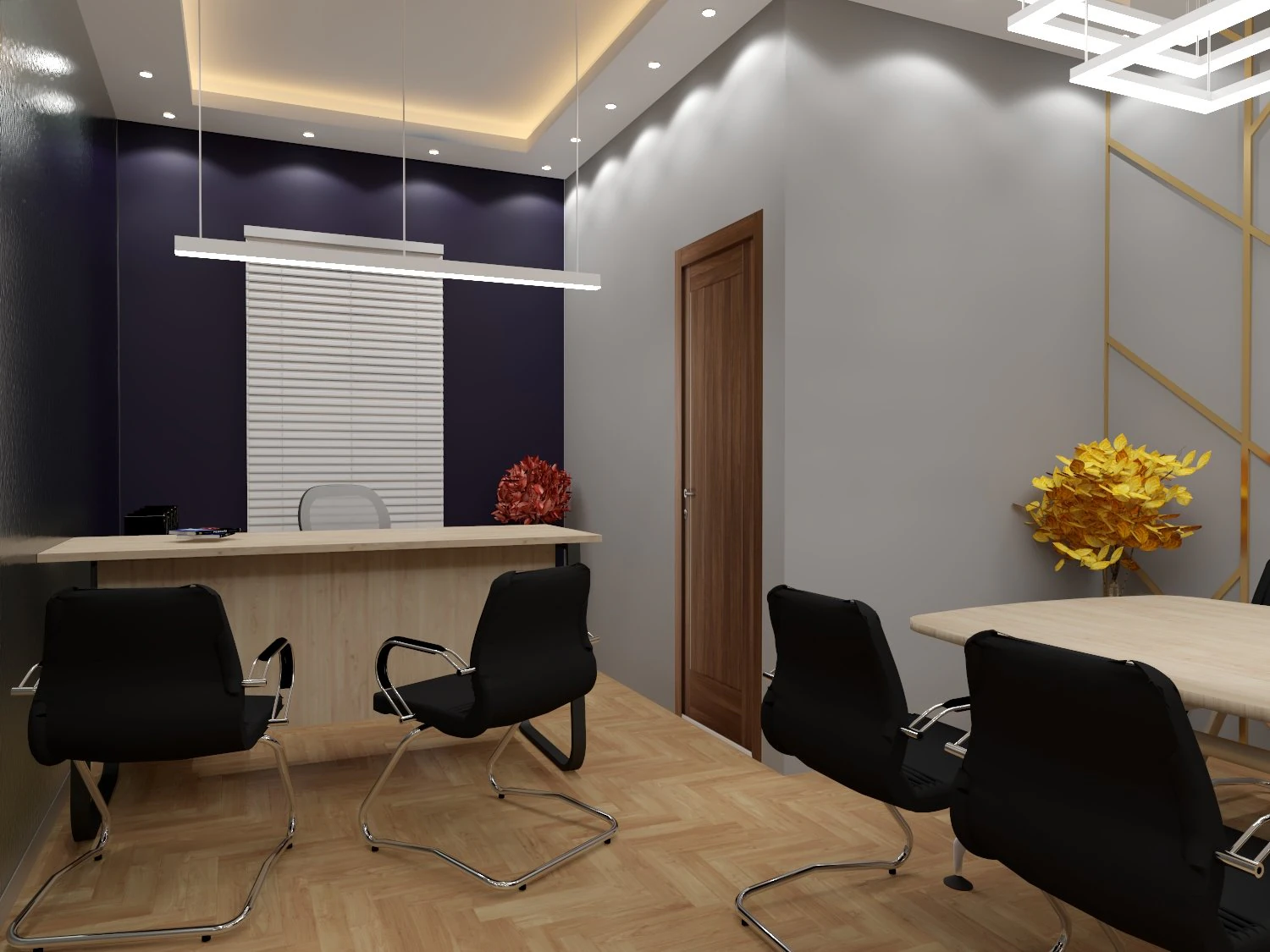 Office interior 3D Model .c4d .max .obj .3ds .fbx .stl .blend