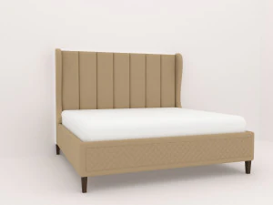 Luxuries double bed collection 3D Model