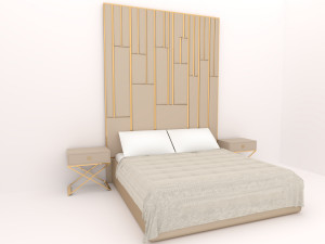 Luxuries double bed collection 3D-Modell