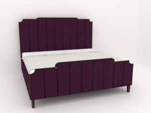 Luxuries double bed collection 3D Model