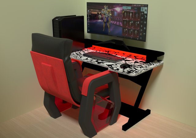 Game chair Modello 3D .c4d .max .obj .3ds .fbx .stl .blend 