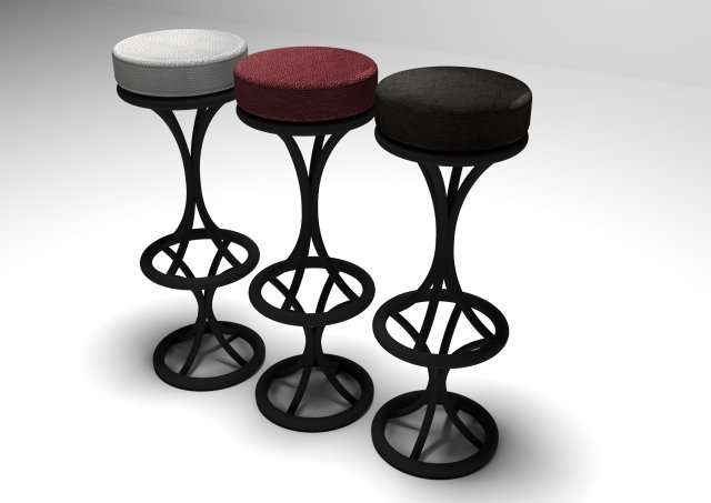 Bar chair 3D Модель .c4d .max .obj .3ds .fbx .stl .blend 