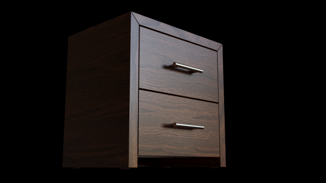 Bedside table 3D Model .c4d .max .obj .3ds .fbx .stl .blend 