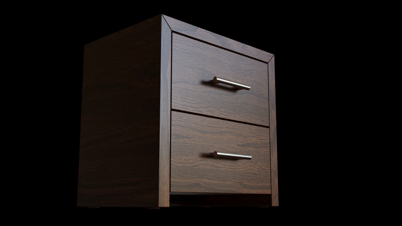 Bedside table 3D Model .c4d .max .obj .3ds .fbx .stl .blend 