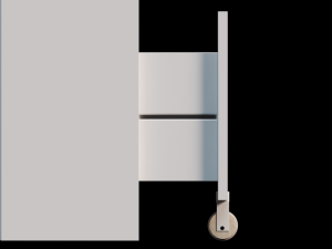 Bookcase with drawer White cupboard Modello 3D