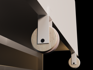 Bookcase with drawer White cupboard Modello 3D