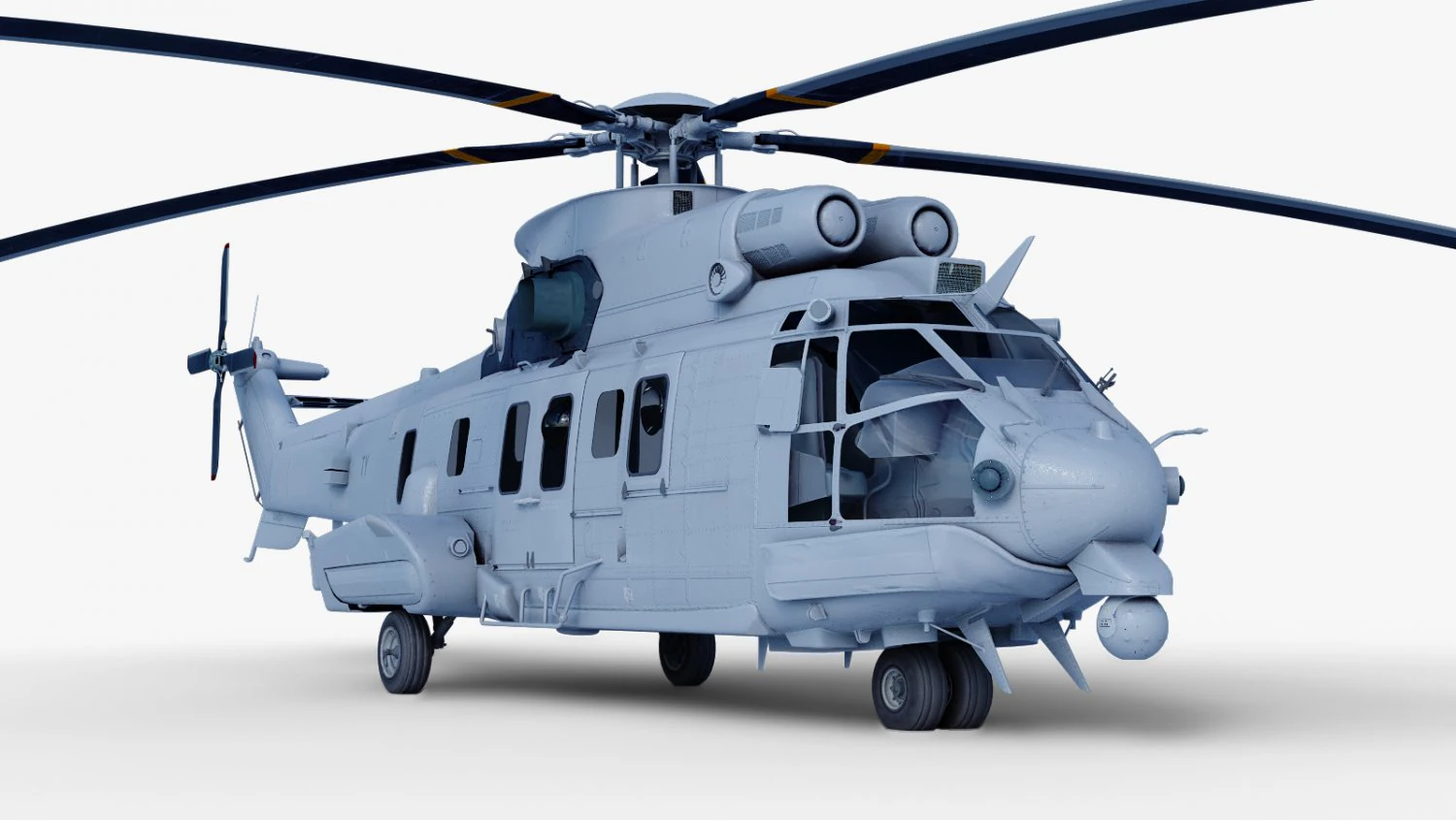 Eurocopter EC 725 3D Model .c4d .max .obj .3ds .fbx .stl .blend 