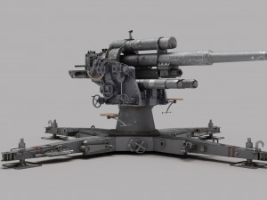 Cannon Flak 3D मॉडल