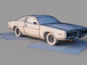 Dodge charger 1972 Modelo 3D