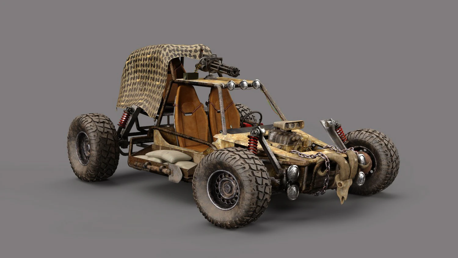 Dune Buggy 3D Model .c4d .max .obj .3ds .fbx .stl .blend 