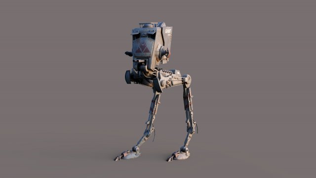 Star Wars AT-ST Modelo 3D .c4d .max .obj .3ds .fbx .stl .blend 
