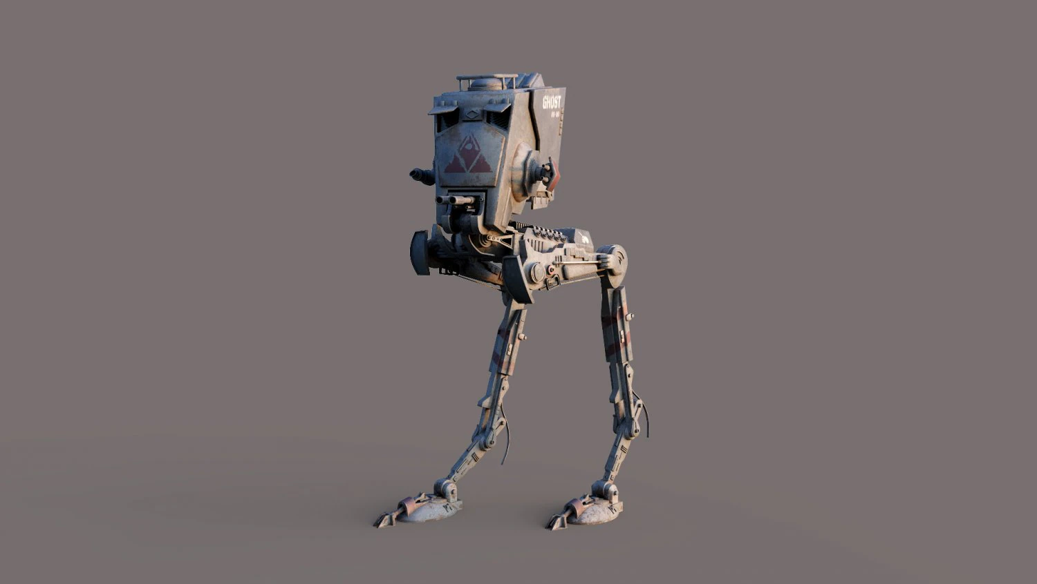 Star Wars AT-ST 3D Model .c4d .max .obj .3ds .fbx .stl .blend 