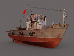 Small fishing seiner MRS80 3Dモデル