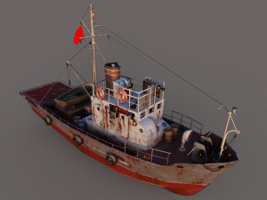 Small fishing seiner MRS80 3D Model