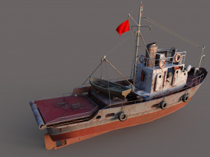 Small fishing seiner MRS80 3D Model