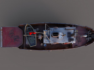 Small fishing seiner MRS80 3D Model