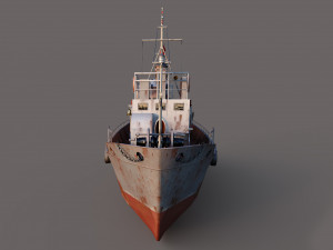 Small fishing seiner MRS80 3D Model