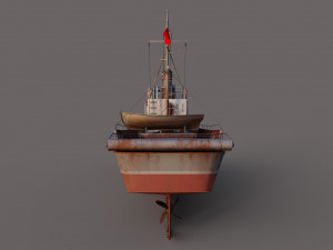 Small fishing seiner MRS80 3D Model