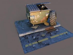 Sahipsiz &Ccedil;&ouml;p Kutusu 3D Model