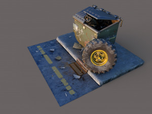 Derelict Dumpster 3D Model