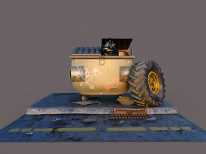 Derelict Dumpster 3D Model