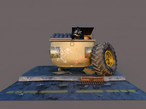 Derelict Dumpster 3D Model