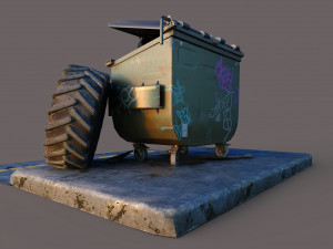 Derelict Dumpster 3D Model