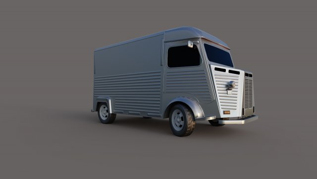 French Van Modelo 3D .c4d .max .obj .3ds .fbx .stl .blend 