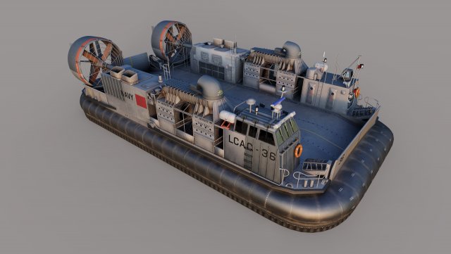 Landing Craft Air Cushion Modelo 3D .c4d .max .obj .3ds .fbx .stl .blend 