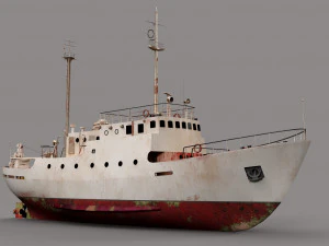 Opuszczony statek Model 3D