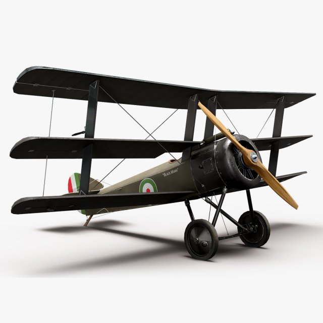 Sopwith Triplane Modello 3D .c4d .max .obj .3ds .fbx .stl .blend 