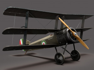 Sopwith Triplane Modello 3D