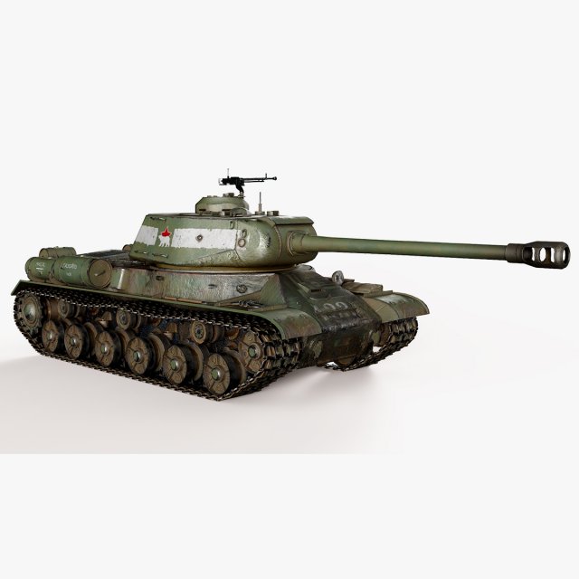 IS-2 Tank 3D 3D Model .c4d .max .obj .3ds .fbx .stl .blend 