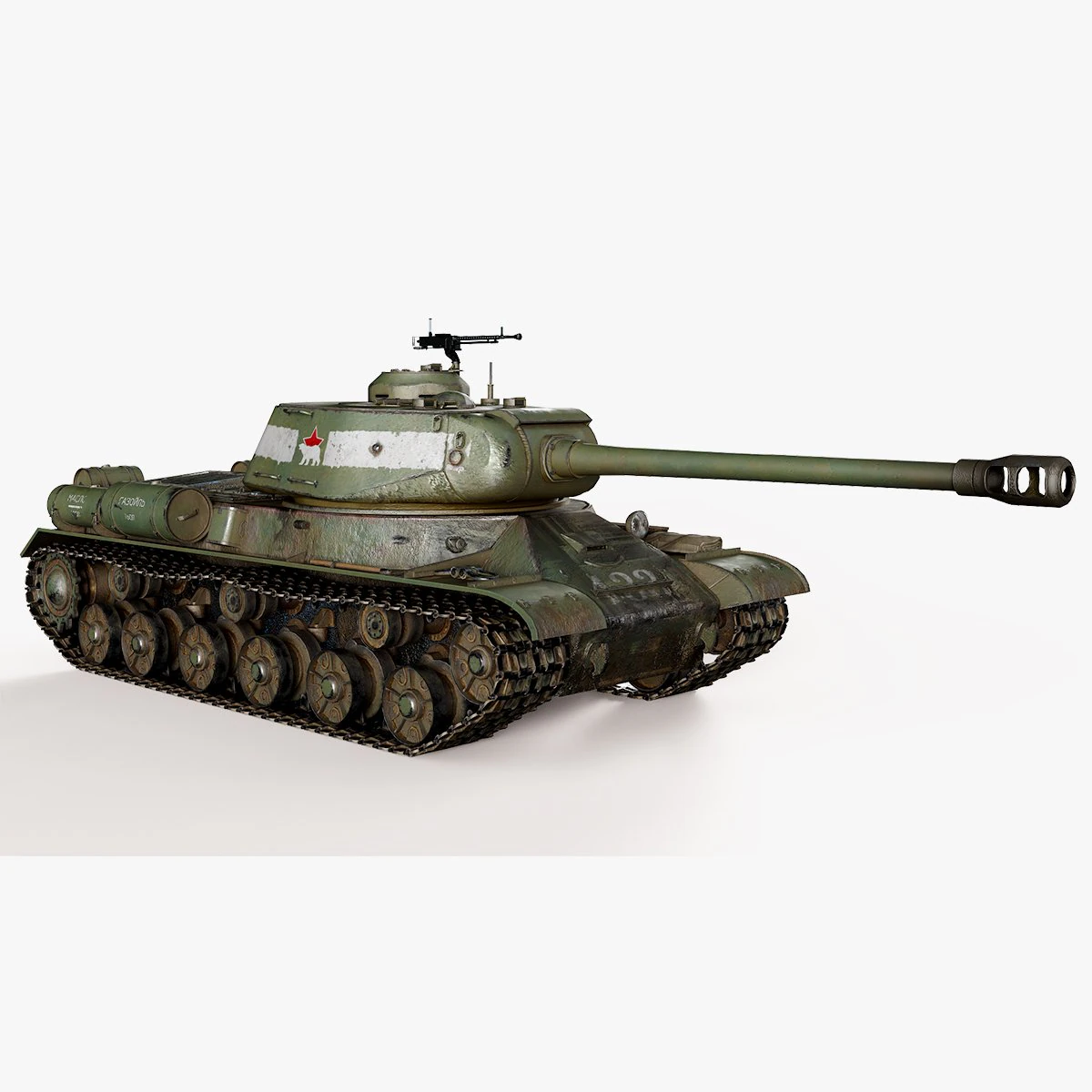 IS-2 Tank 3D 3D Model .c4d .max .obj .3ds .fbx .stl .blend