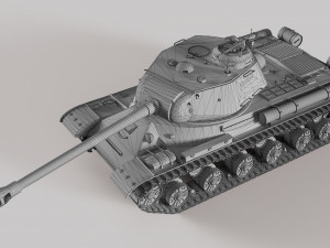 IS-2 Tank 3D 3D Model
