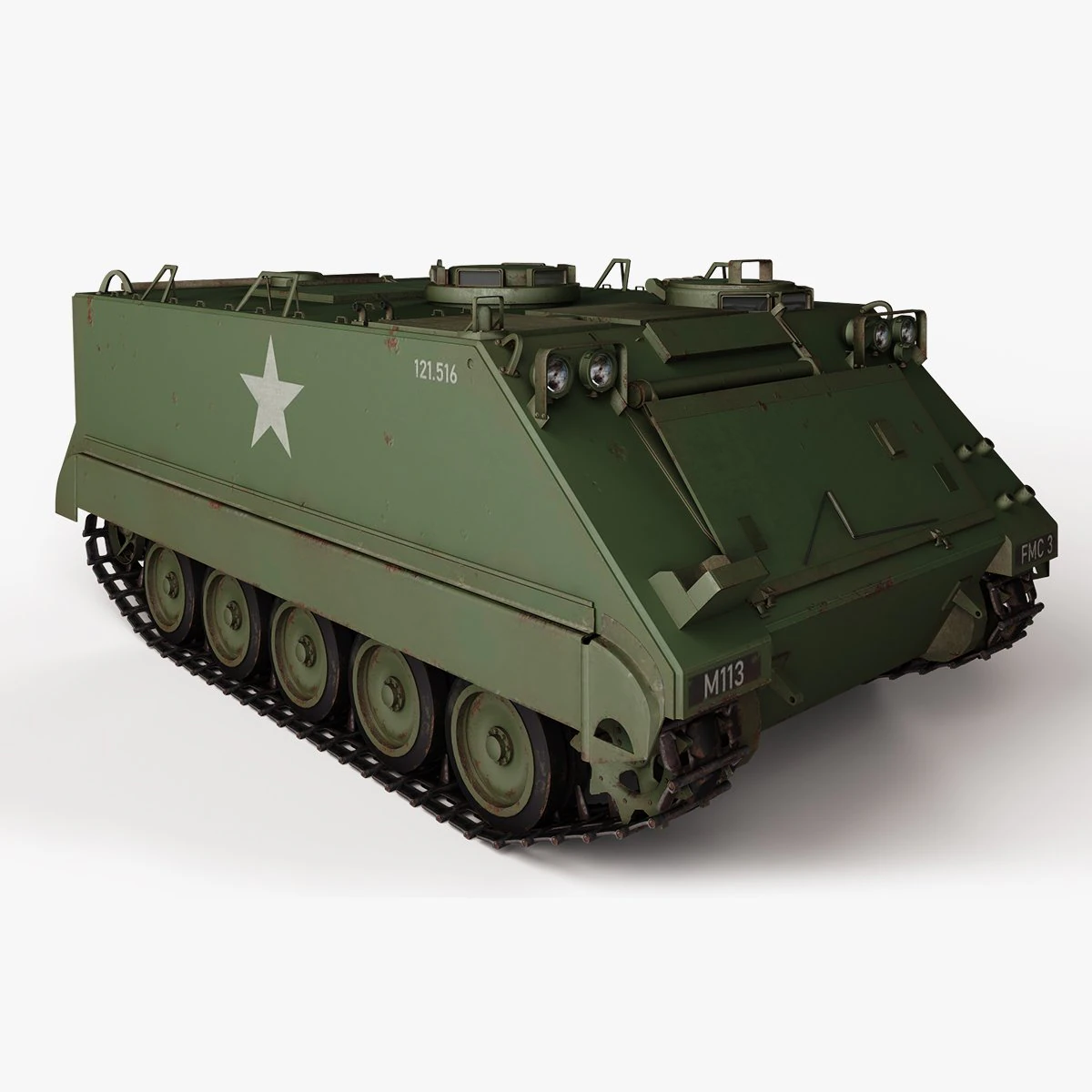 M113 - APC 3D Model .c4d .max .obj .3ds .fbx .stl .blend 