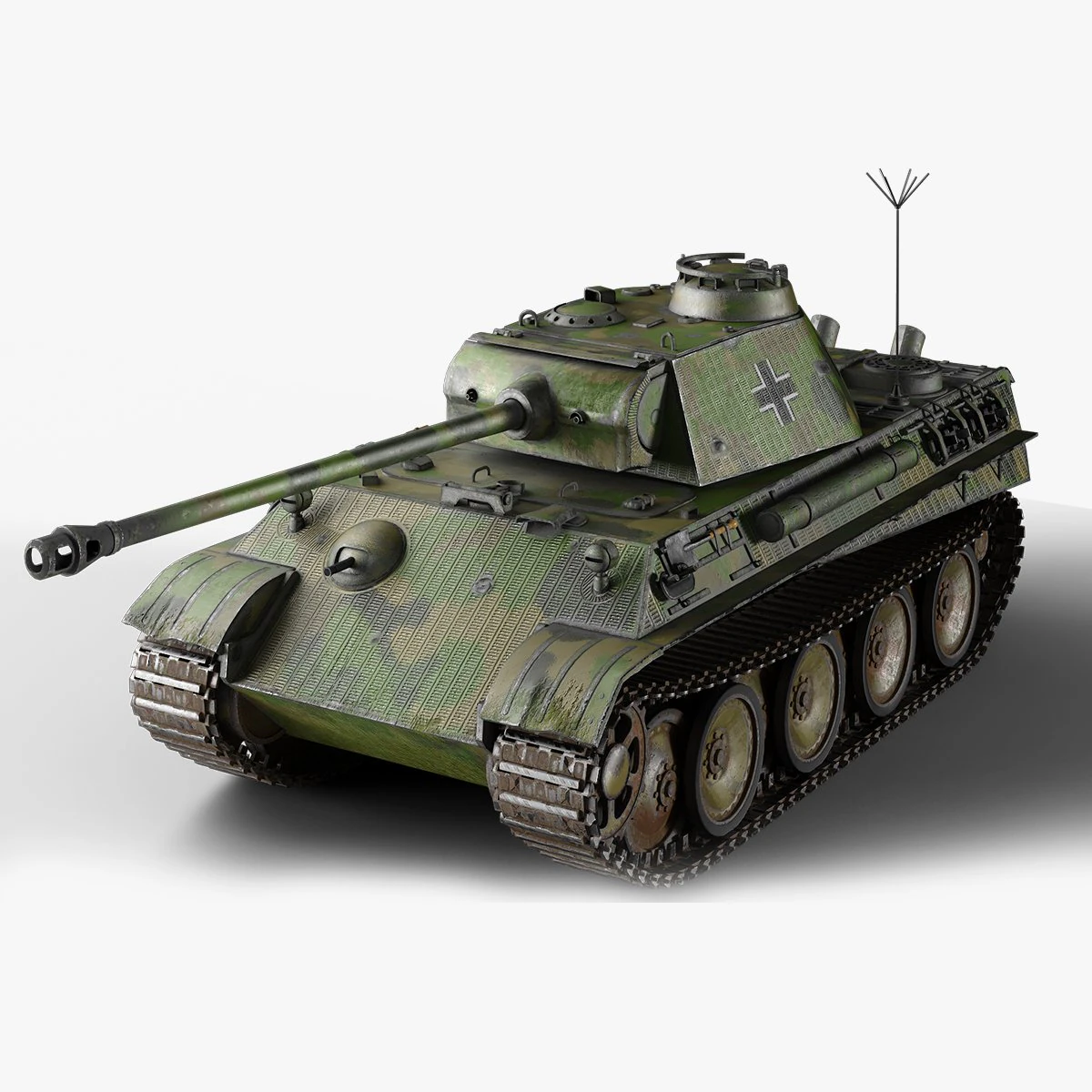 Tanque Pantera PZV Modelo 3D .c4d .max .obj .3ds .fbx .stl .blend 