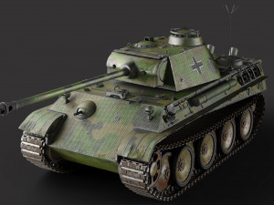 PZV Panther Tank 3D Model